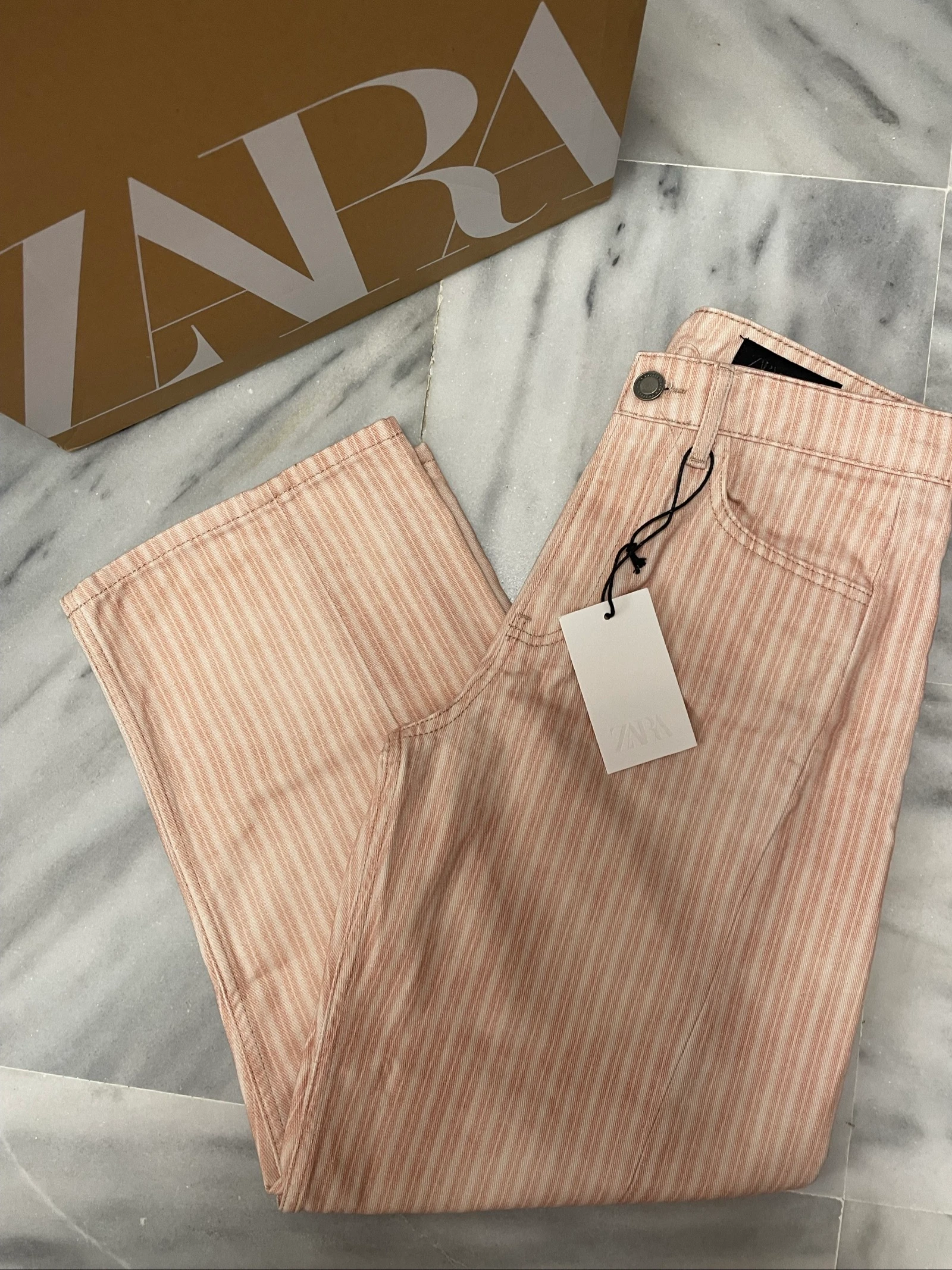 jeans listrados zara – photo 3